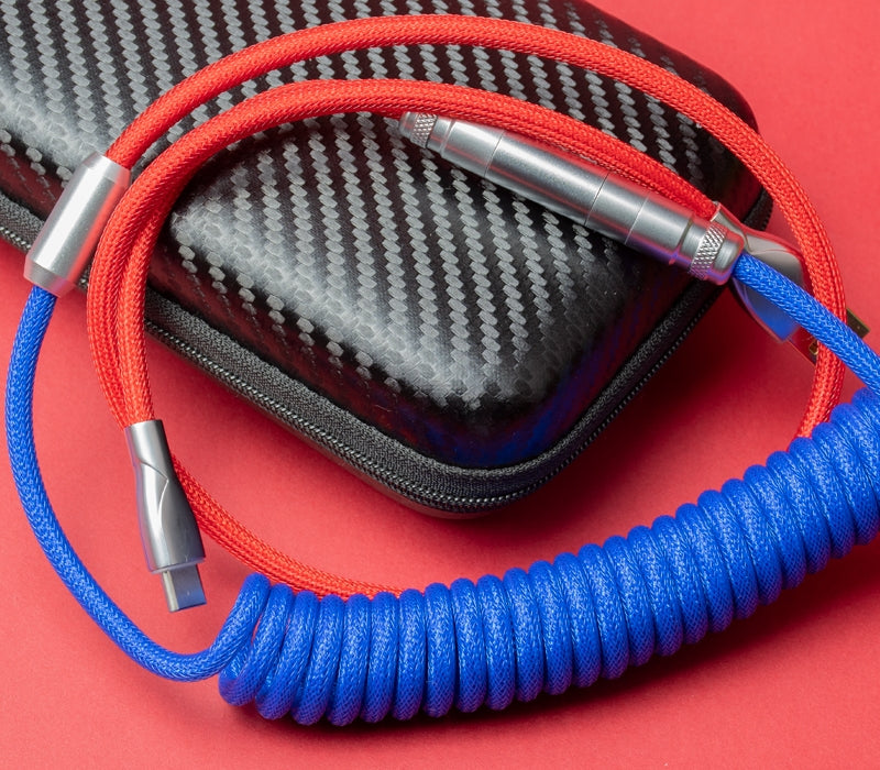 USB Mechanical Keyboard Cable Spiral Spring Type Mini Double C