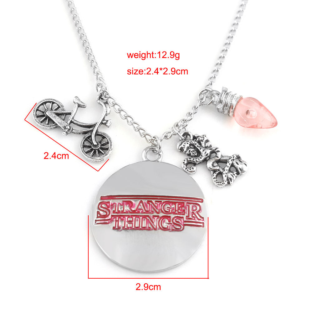 Stranger Things Necklace Bulb Letter Pendant