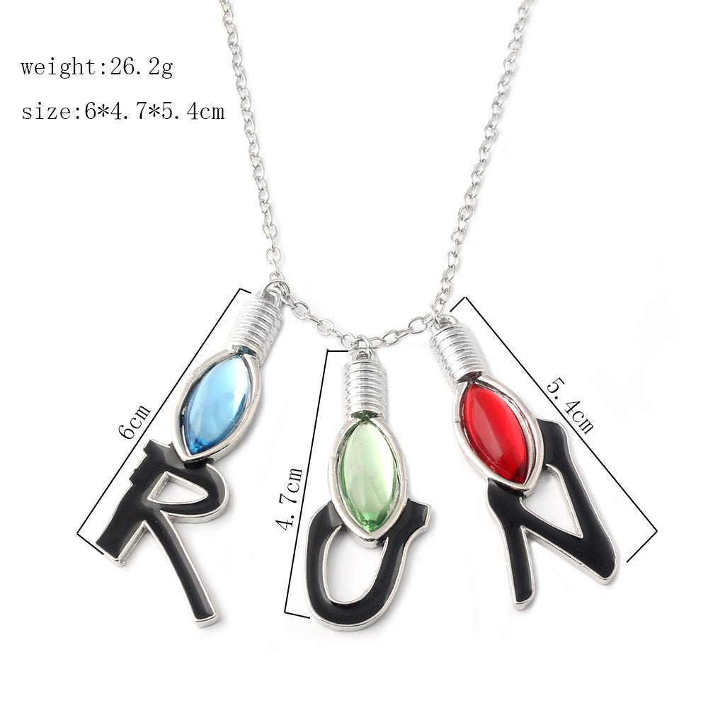 Stranger Things Necklace Bulb Letter Pendant