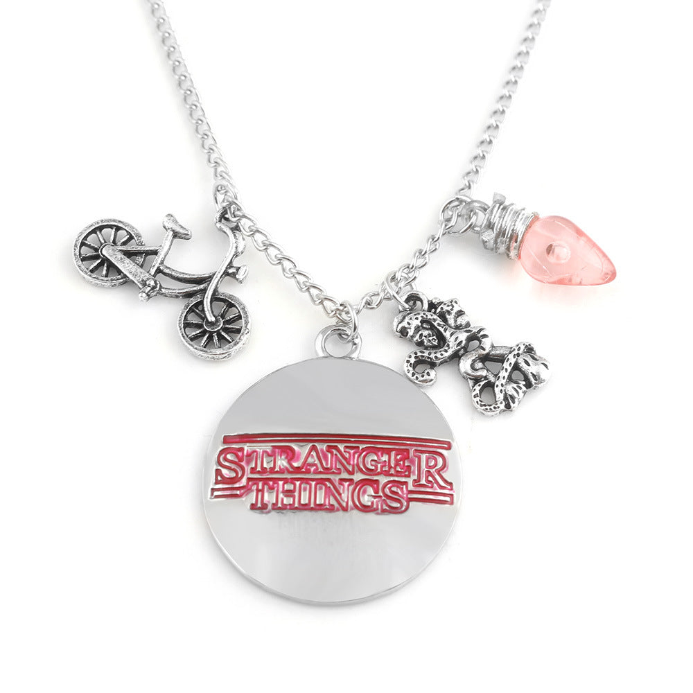 Stranger Things Necklace Bulb Letter Pendant