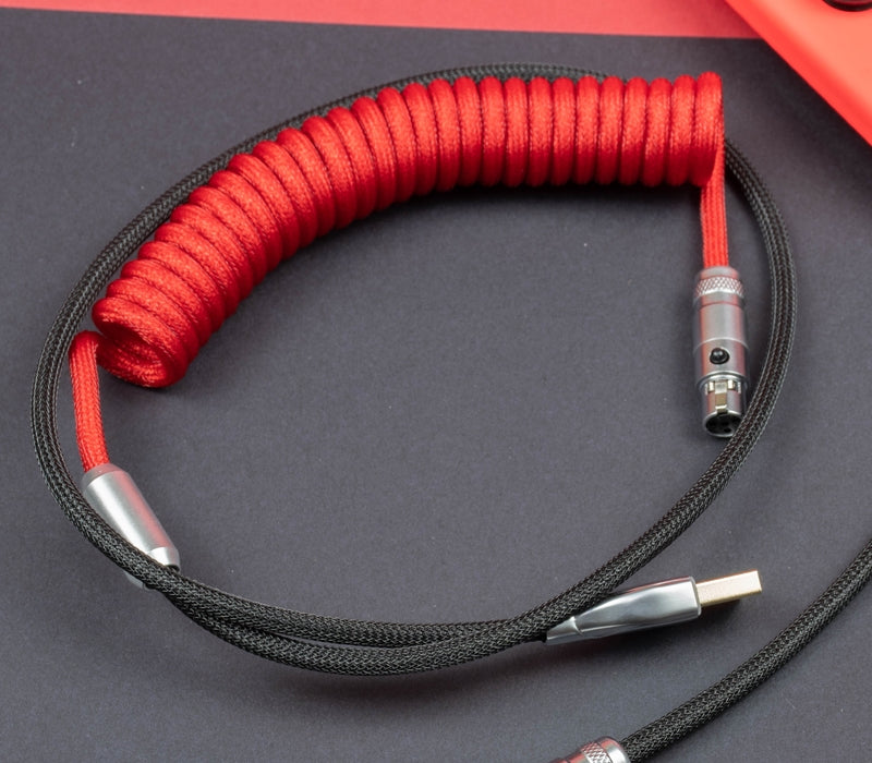 USB Mechanical Keyboard Cable Spiral Spring Type Mini Double C