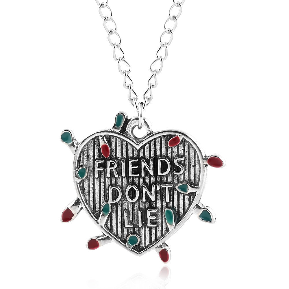 Stranger Things Necklace Bulb Letter Pendant
