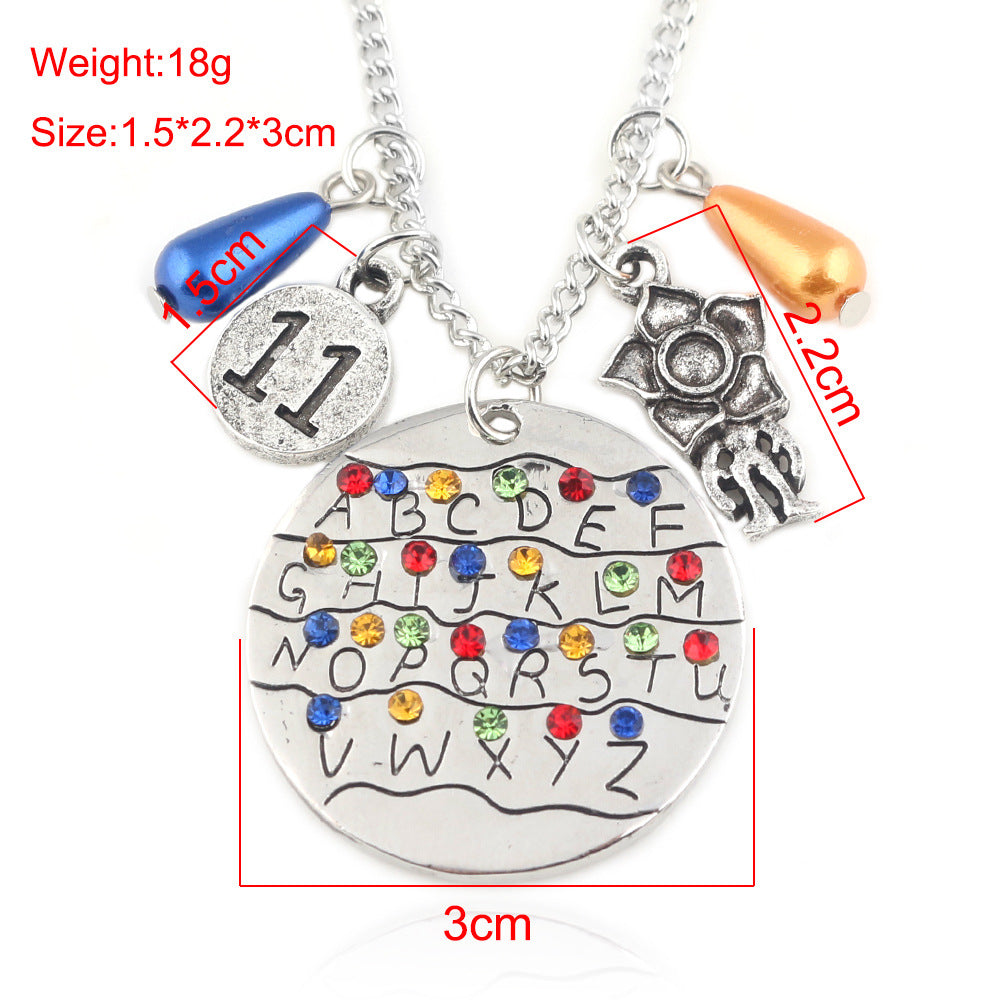 Stranger Things Necklace Bulb Letter Pendant