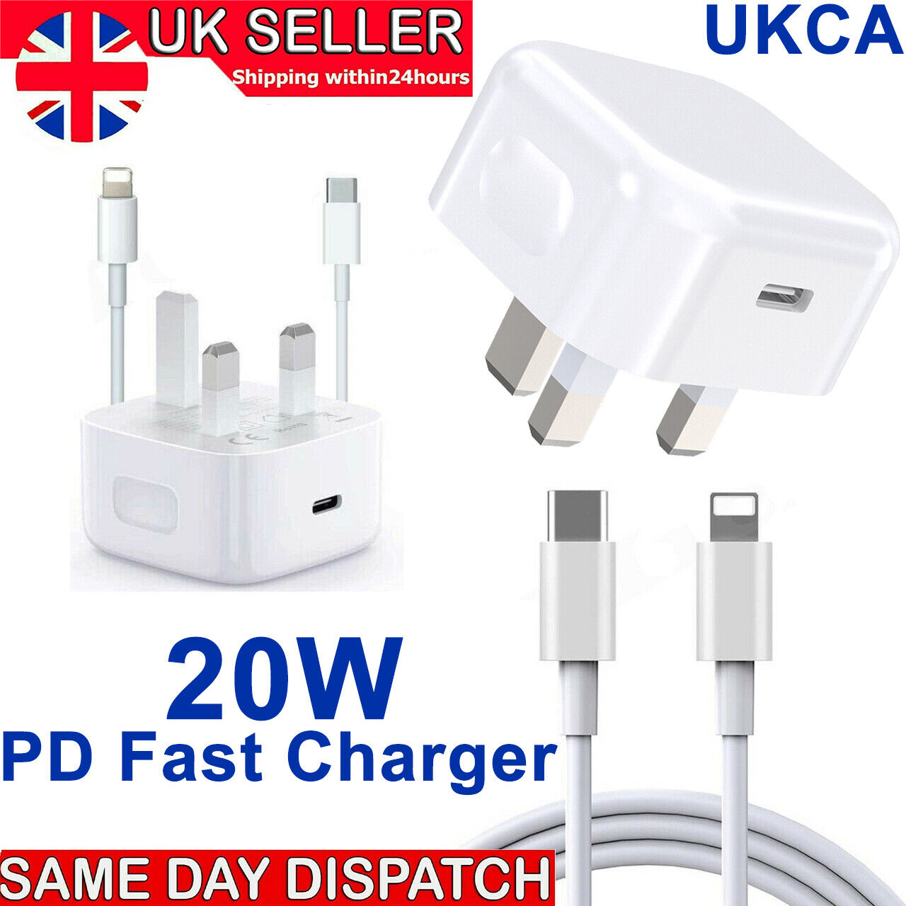 For I Phone 14 13 12 11 Pro Mini XR XS MAX Fast Charging USB-C PD Plug Charger Cable