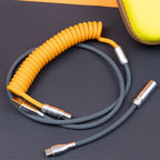 USB Mechanical Keyboard Cable Spiral Spring Type Mini Double C